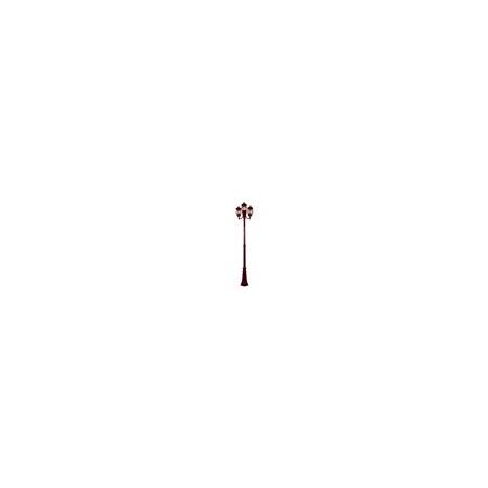 GT-1045 Vienna Three Head Curved Arm Tall Post - Powder Coated Finish / B22