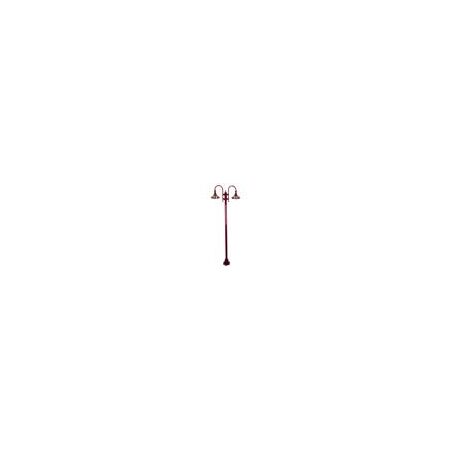 GT-1066 Monaco Twin Head Plain Post - Powder Coated Finish / E27