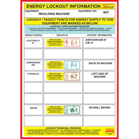 Water Lockout Labels | Durable Poly Material | A4 Size | Pack of 10 by Cirlock