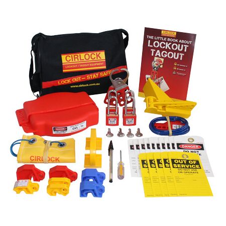 W-1 Water Labels Lockout Kit | Comprehensive Universal Lockouts | Includes Carry Bag by Cirlock