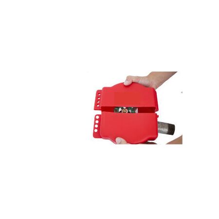 Gate Valve Lockout | Adjustable for 25mm to 165mm Valves | Durable Polypropylene & ABS | Red/Clear by Cirlock