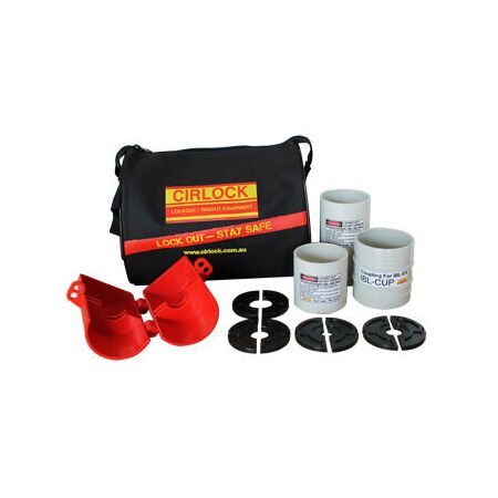 Isolator Bar Lockout Kit | ABS Plastic | 4 Disc Sizes | 2 Padlock Holes | Red by Cirlock