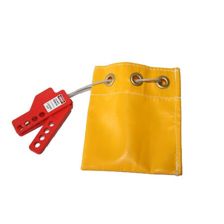 Padlock Lockout Station | Heavy Duty Vinyl | 4 Padlock Holes | High Visibility Yellow by Cirlock