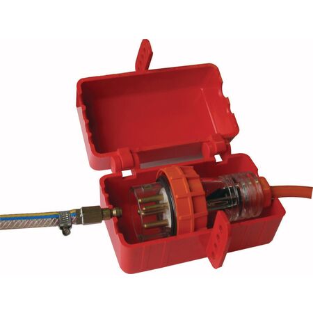 Padlock Lockout Station | High Impact Plastic | 4 Padlock Holes | Red Color by Cirlock