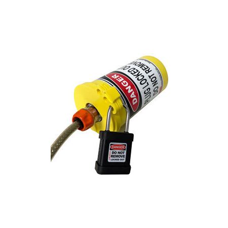 Padlock Lockout Station | High Impact Plastic | 3 Padlock Holes | Cable Lockout | Yellow by Cirlock
