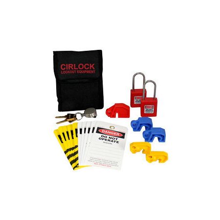 Lockout Carry Bags and Toolboxes | Includes Universal Lockout Devices | Secure Red Padlocks | Durable Design by Cirlock