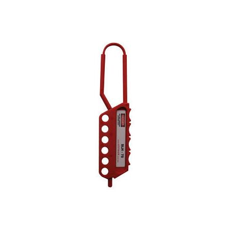 Nylon Non-Conductive Lockout Hasp | 6 Padlock Holes | Red Color | Flexible Plastic by Cirlock