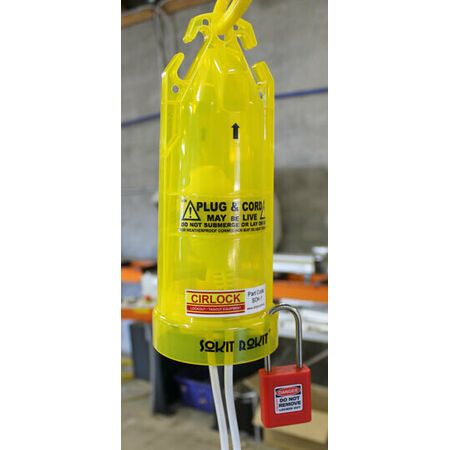 Lockable Extension Lead Cover | Durable Plastic | Prevents Unauthorized Access | Compatible with Standard Padlocks by Cirlock