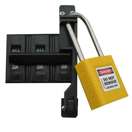 MCCB Lockout Device | Reinforced Nylon | 250 Amp Capacity | Grey by Cirlock
