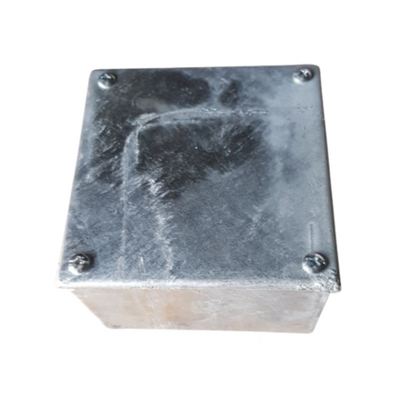 Galvanised Adaptable Box | Hot-Dip Galvanised Steel | Compact 75mm x 75mm x 50mm | Durable Construction by Tradepro Australia