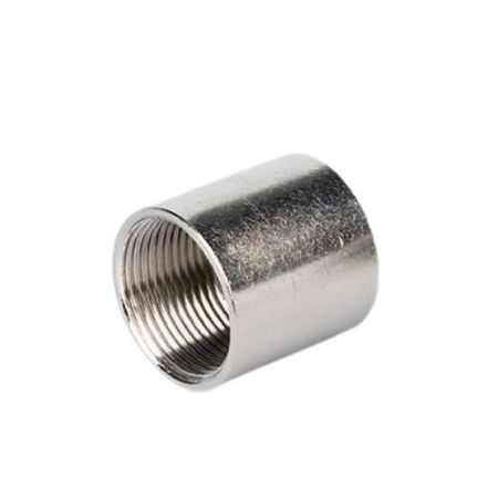 16mm Coupling for Conduit | Nickel Plated Brass | Corrosion Resistant | Durable Design by Tradepro Australia
