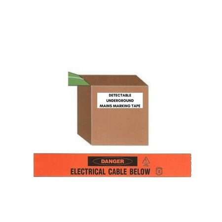 Detectable Underground Warning Tape 250m | 100mm Wide | Durable Polyethylene | Bright Color by Tradepro Australia