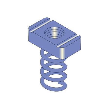 Strut Nut with Long Spring M6 | Steel Material | Corrosion-Resistant Finish | Secure Fastening by Tradepro Australia Pty Ltd