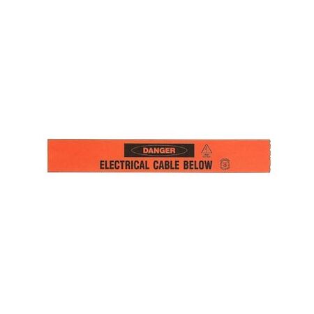 Electrical Underground Warning Tape 100m | 150mm Wide | Bright Orange Color | Durable Material by Tradepro Australia Pty Ltd