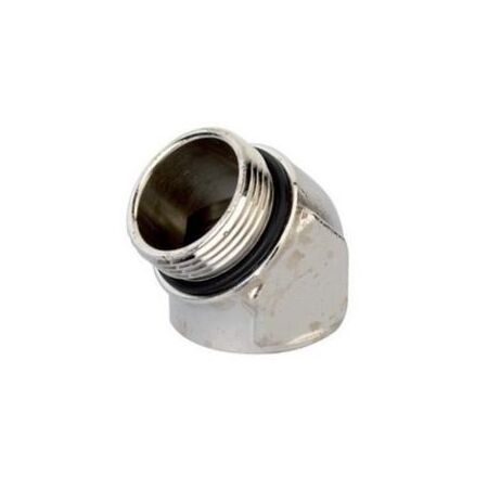 20mm Solid Elbow 45º | Nickel Plated Brass | Male/Female Threaded Ends | Durable Design by Tradepro Australia