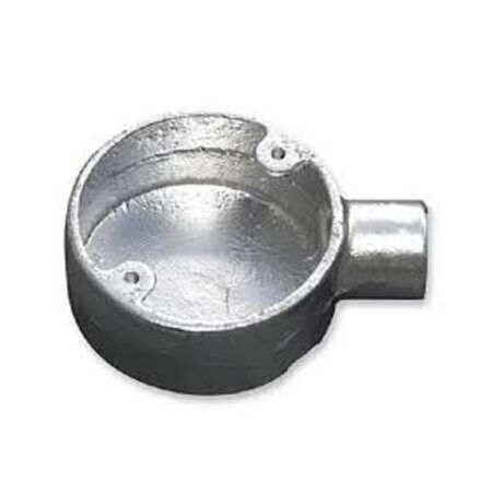 25mm 1-Way Junction Box | Galvanised Steel | Corrosion Resistant | Conduit Connector by Tradepro Australia Pty Ltd