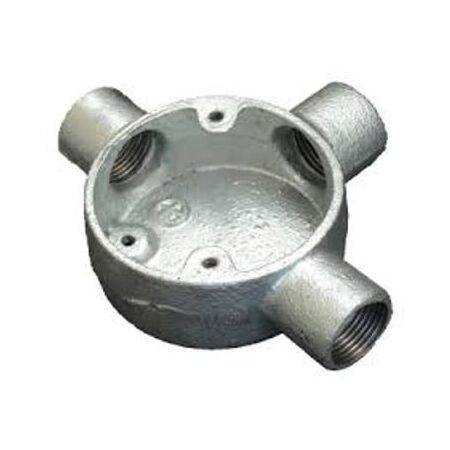 25mm 3-Way Junction Box | Galvanised Steel | Durable & Corrosion Resistant by Tradepro Australia Pty Ltd