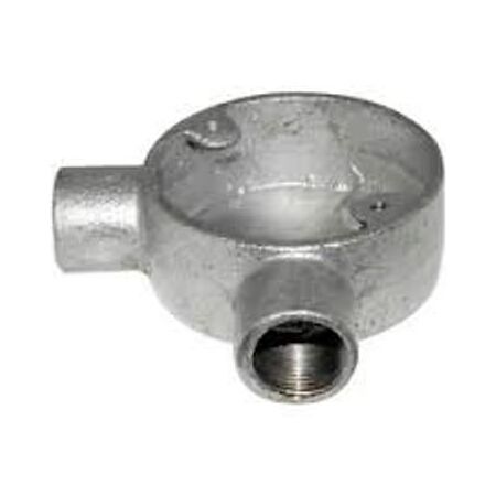 32mm 2-Way Angled Junction Box | Durable Galvanised Steel | Flexible Conduit Routing by Tradepro Australia Pty Ltd