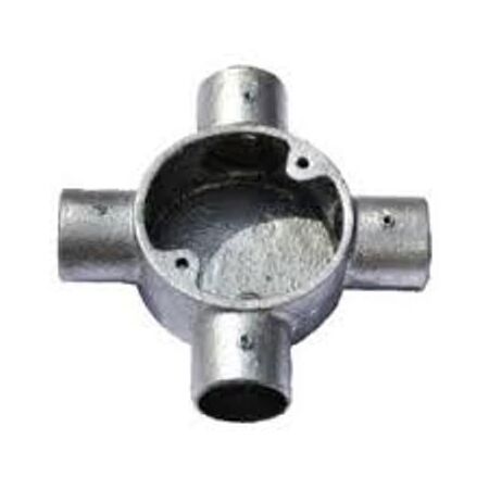 40mm 4-Way Junction Box | Durable Galvanised Steel | Corrosion Resistant | Ideal for Electrical Installations by Tradepro Australia Pty Ltd