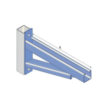Cantilever Bracket Braced 470mm | Heavy-Duty Steel | Enhanced Strength & Stability | Ideal for Strut Systems by Tradepro Australia Pty Ltd