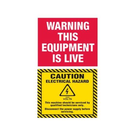 Danger Electrical Hazard Label | Clear Warning | Durable Adhesive | Pack of 5 by Tradepro Australia