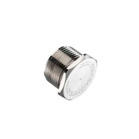 40mm Hex Plug | Nickel Plated Brass | Durable Pipe Sealing | Corrosion Resistant by Tradepro Australia Pty Ltd