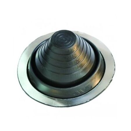 Round Base Roof Flashing for 6-127mm Pipes | Weather-Resistant Polymer | Durable Black Finish by Tradepro Australia Pty Ltd
