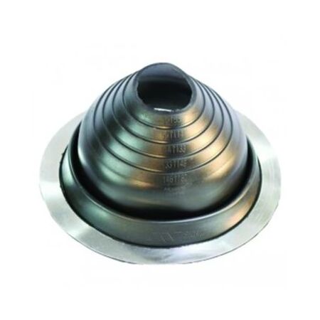 Round Base Roof Flashing 76-159mm | Adjustable Fitting | Weather-Resistant Black by Tradepro Australia