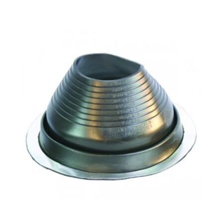 Round Roof Flashing Base 127-229mm | Adjustable Size | Durable Black Finish by Tradepro Australia Pty Ltd