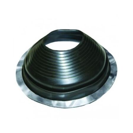 Round Base Roof Flashing 152-280mm | Weather-Resistant Rubber & Metal | Black by Tradepro Australia