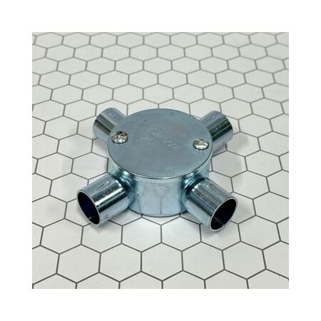 4 Way Push On Junction Box | 25mm Size | Durable Plastic | Non-Threaded Design by Tradepro Australia