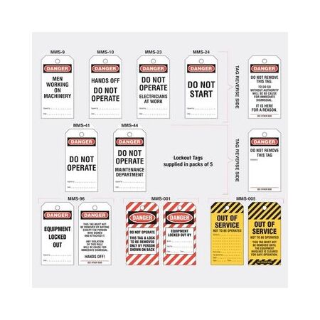 Lockout Tag 'DO NOT OPERATE' | Durable Plastic | Industrial Safety | Compliance with AS/NZS 4801 by Tradepro Australia Pty Ltd