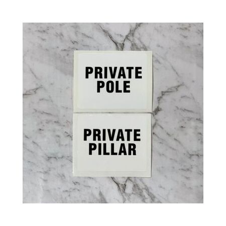 Private Pillar Labels Pack of 10 | Durable Adhesive | Clear Safety Identification by Tradepro Australia