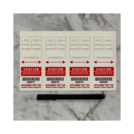 NSW Test Tag Self Laminating | Security Flap | Bright Red Color | Electrical Safety Compliance by Tradepro Australia Pty Ltd