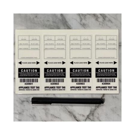 NSW Test Tag Self Laminating | Laminated Plastic | Security Flap | NSW Compliance by Tradepro Australia Pty Ltd