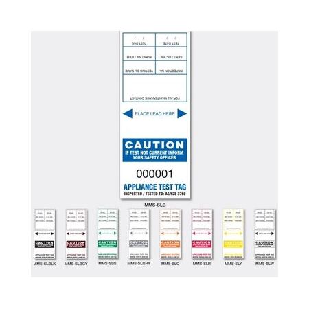 NSW Test Tag Self Laminating | Security Flap | Durable Design | Compliant with NSW Standards | Burgundy by Tradepro Australia Pty Ltd