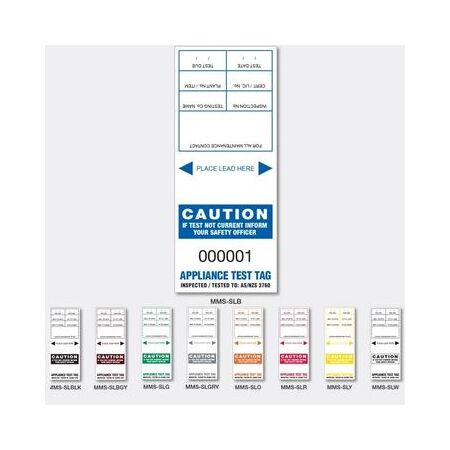 NSW Test Tag Self Laminating | Security Flap | Durable Grey Material | Compliance with NSW Standards by Tradepro Australia Pty Ltd
