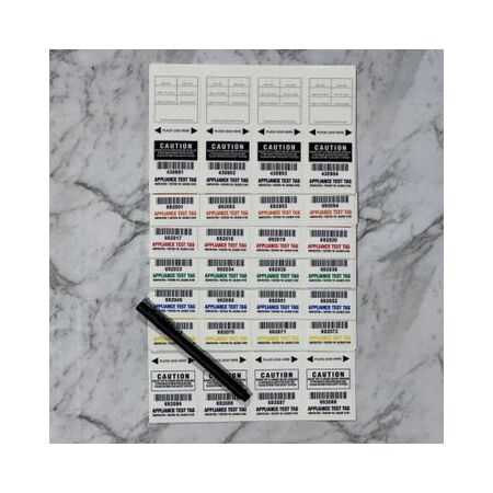 NSW Test Tag Self Laminating | Security Flap | Bright Rainbow Color | Durable Material by Tradepro Australia Pty Ltd