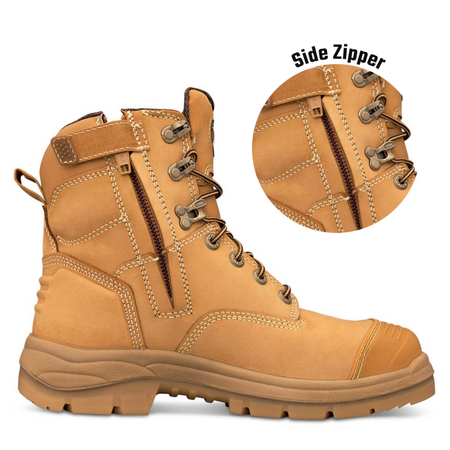 150mm Wheat Zip Sided Boot | Water Resistant | Steel Toe Cap | Slip Resistant by Oliver