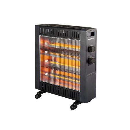 Quartz Radiant Heater 2200W | Adjustable Thermostat & Safety Features | Black by GAF