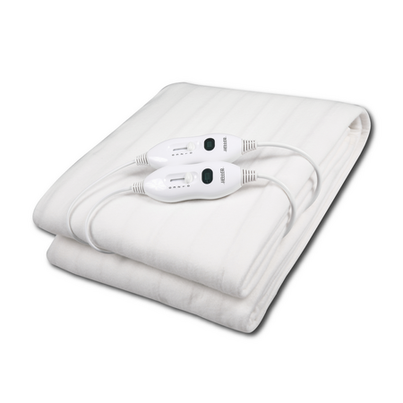 Fitted Electric Blanket Queen Size | 3 Heat Settings | Overheat Protection & Detachable Controller | White by GAF