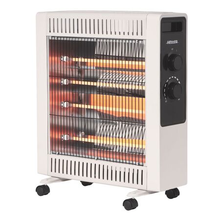 Quartz Radiant Heater 2200W | Adjustable Thermostat & Safety Features | White by GAF