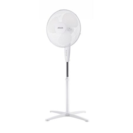 40cm White Pedestal Fan | 50 Watts Power | Adjustable Height | 3 Speed Settings by GAF