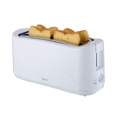 4 Slice White Toaster | 1300W Power | 7 Browning Settings | Cool Touch Exterior by GAF