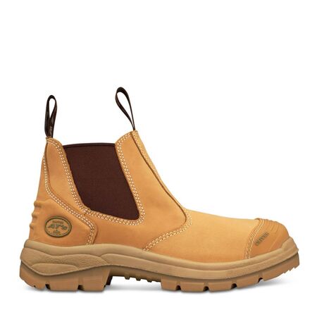Wheat Elastic Sided Boot | Water Resistant Leather | Steel Toe Cap | Slip Resistant by Oliver