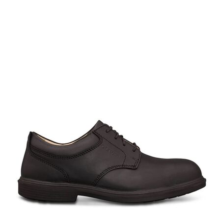 Black Lace Up Executive Shoe | Premium Leather | Steel Toe Cap | Slip Resistant by Oliver