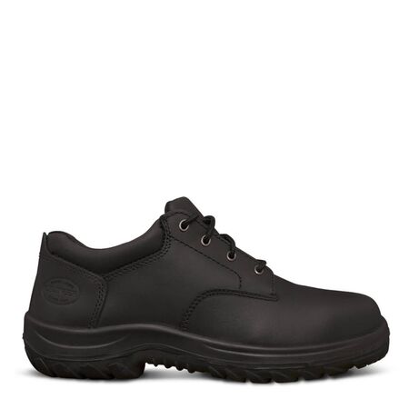 Black Lace Up Derby Shoe | Water Resistant Leather | Steel Safety Toe Cap | GRIPthane Tread by Oliver
