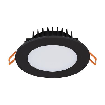 BLISS-10 Round 10W Recessed Dimmable Led Tricolour IP54 downlight - Black