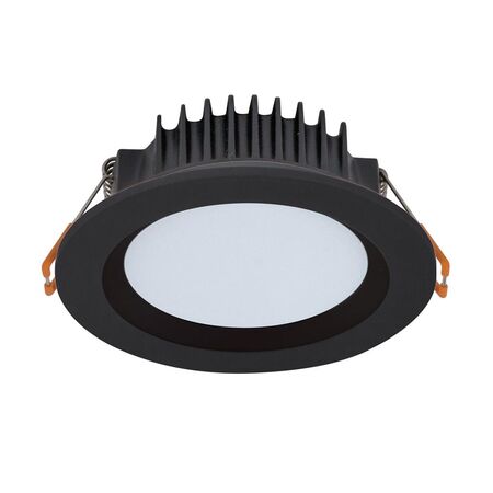 BOOST-10 Round 10W Recessed Dimmable Led Tricolour IP54 downlight - Black