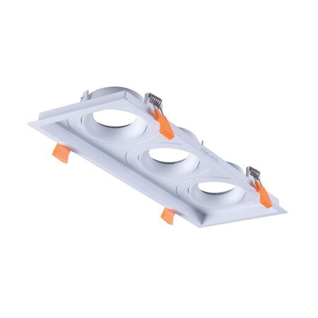 Cell Frame Square 3 Light Slotter to suit Cell Downlight Module Series - Black or White